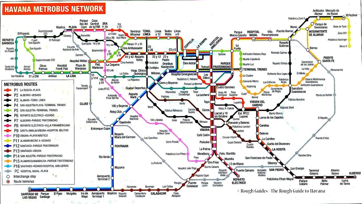 térkép Havanna busz