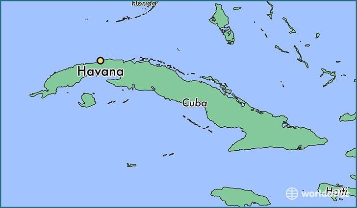 Havanna, Kuba térképen