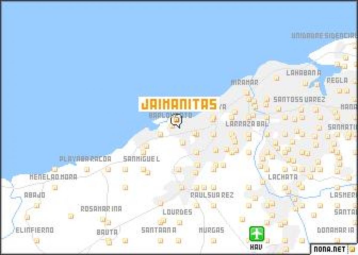 térkép jaimanitas Kuba