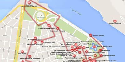 Séta térkép Havanna