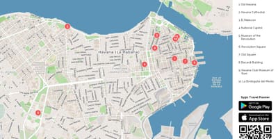 Havanna, Kuba város térkép